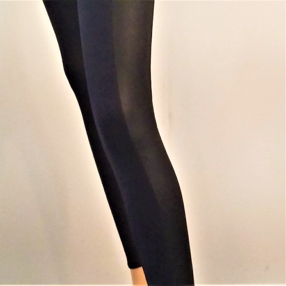 Express Black Tuxedo Stripe Leggings - Picture 2 of 6